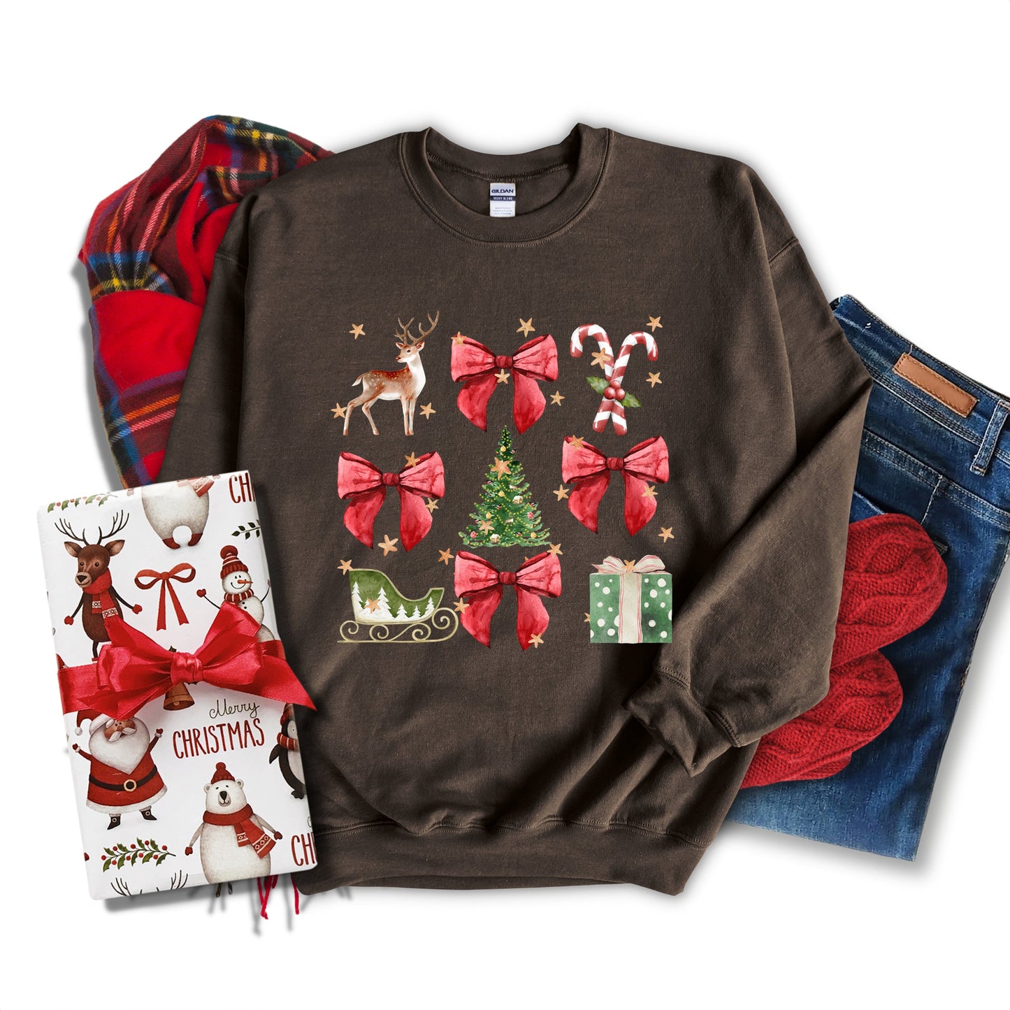 Coquette Christmas Collage | Sweatshirt