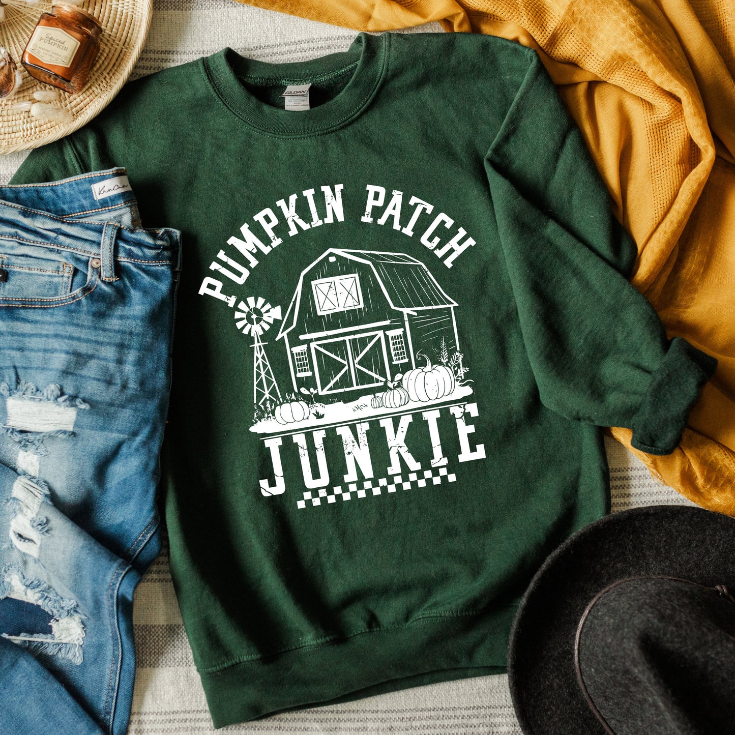 Pumpkin Patch Junkie Barn | Sweatshirt