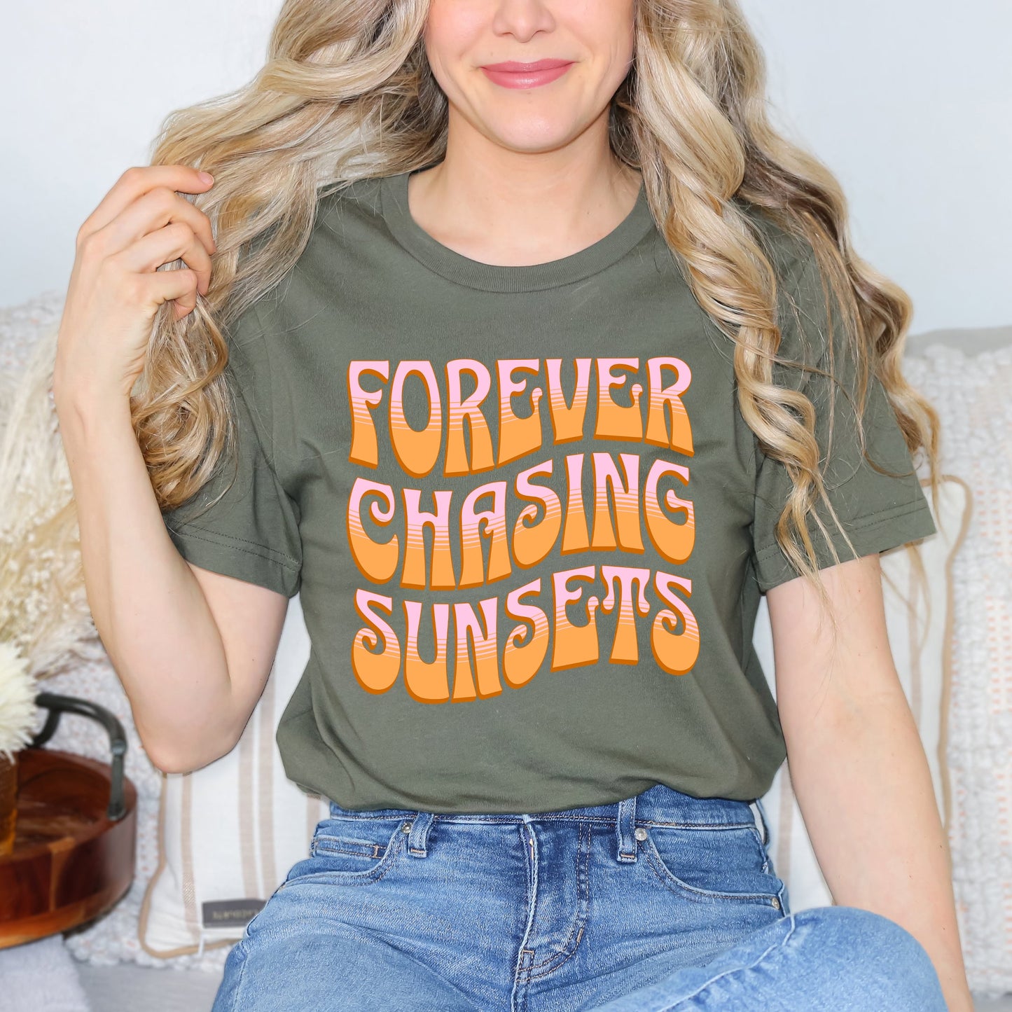 Forever Chasing Sunsets Wavy | Short Sleeve Graphic Tee