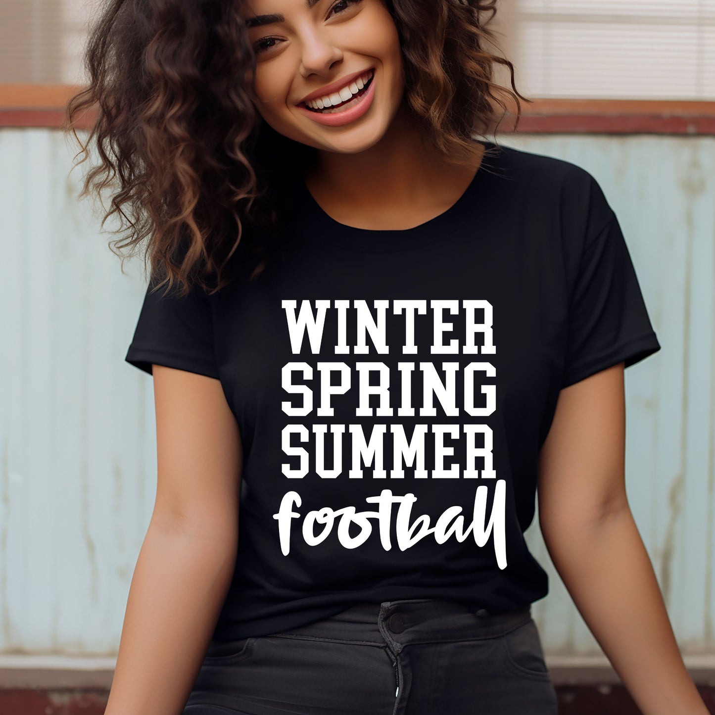 Winter Spring Summer Football | Short Sleeve Graphic Tee