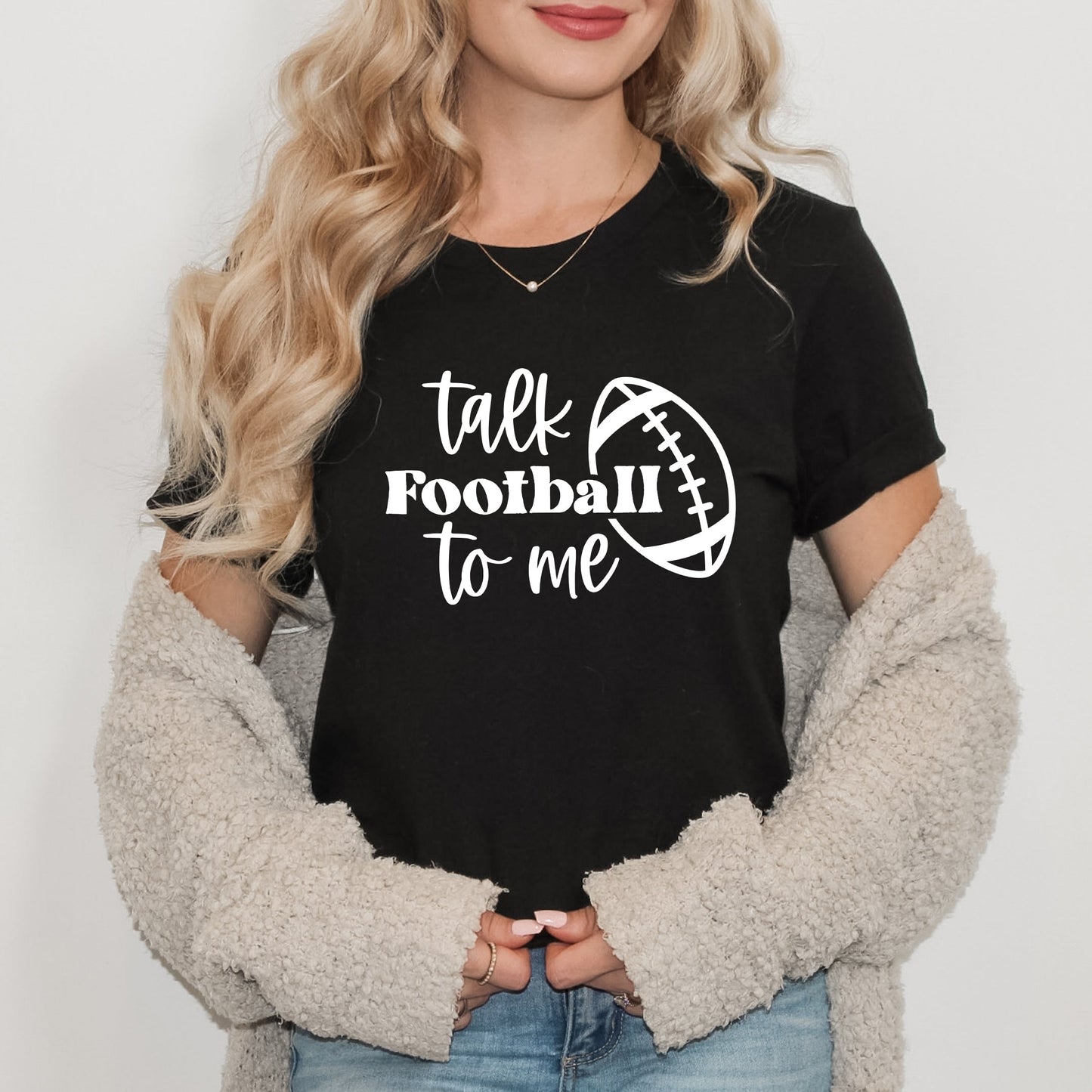 Talk Football To Me Ball | Short Sleeve Crew Neck