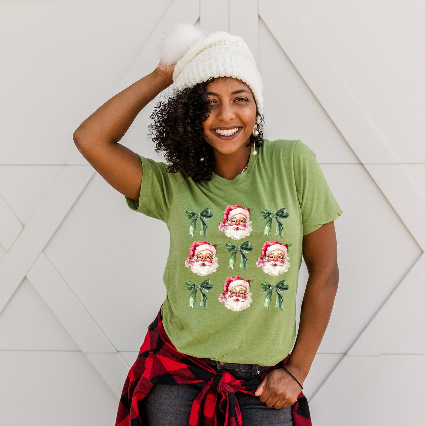 Coquette Vintage Santa | Short Sleeve Crew Neck