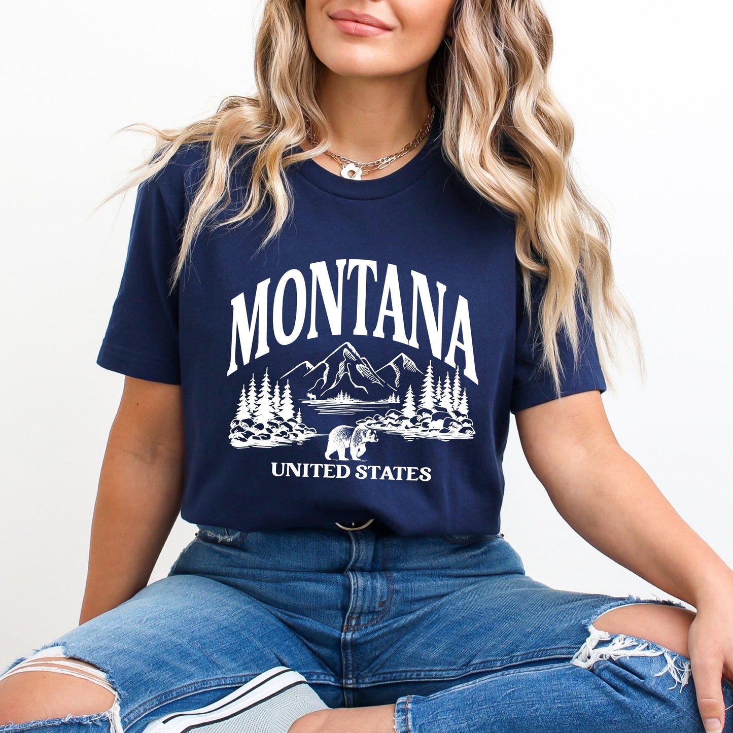 Montana Forest Scene | Short Sleeve Crew Neck