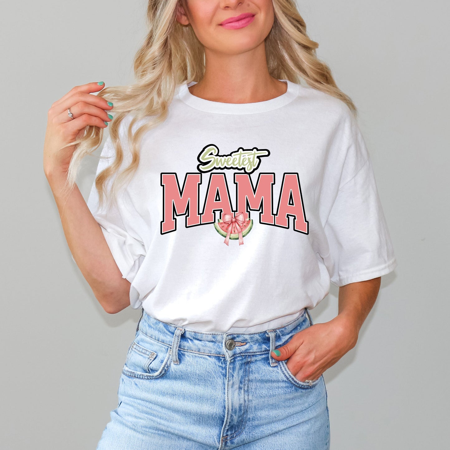 Coquette Sweetest Mama Watermelon | Short Sleeve Graphic Tee