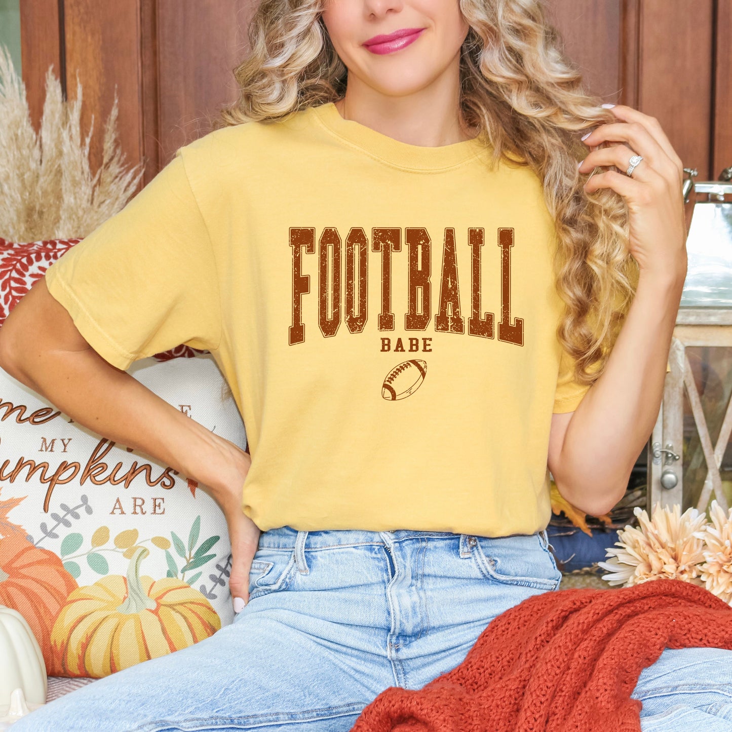 Varsity Football Babe | Garment Dyed Tee