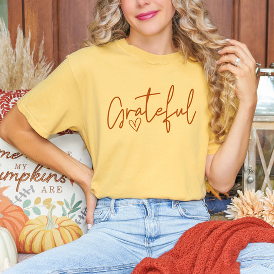 Grateful Heart | Garment Dyed Tee