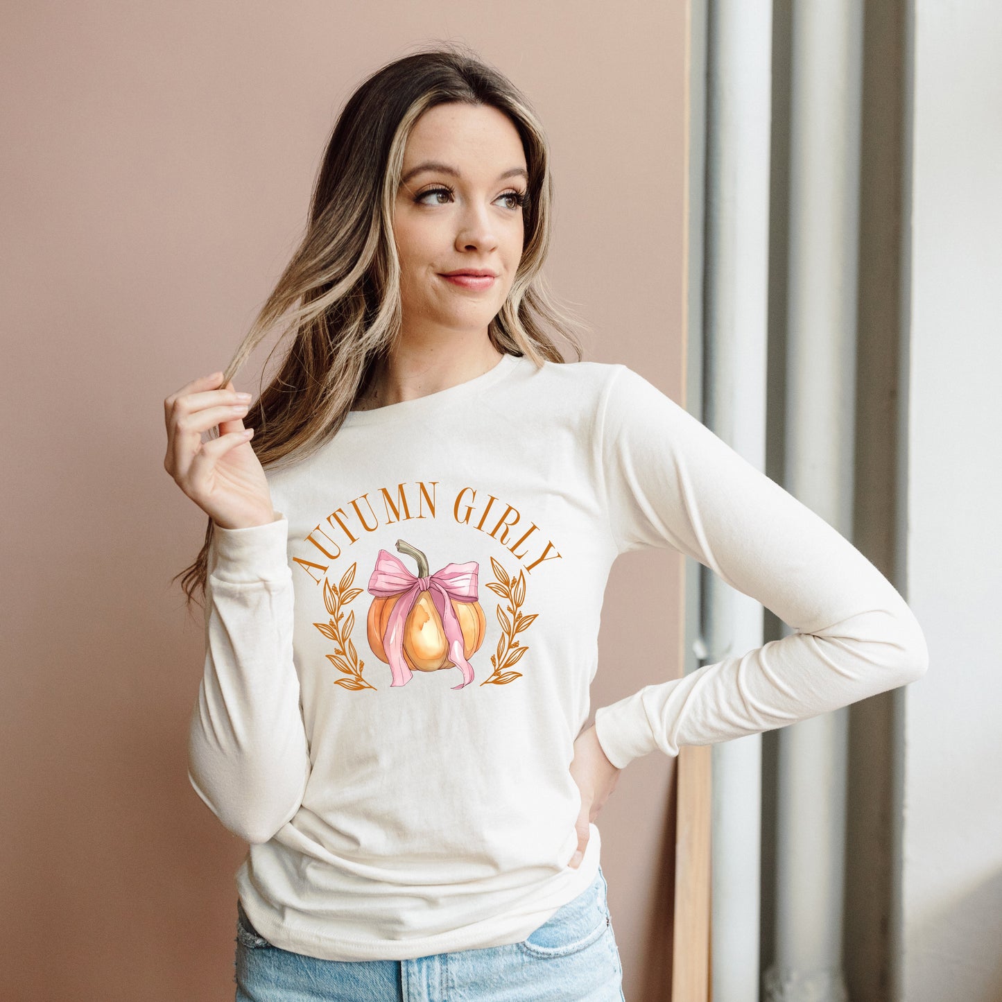 Coquette Autumn Girly | Long Sleeve Crew Neck