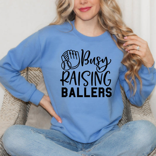 Busy Raising Ballers Baseball | Sweatshirt