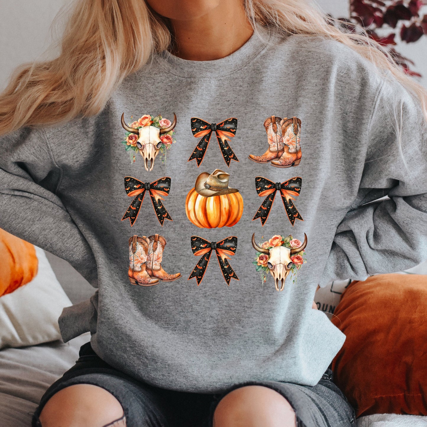 Coquette Western Halloween Chart | Sweatshirt