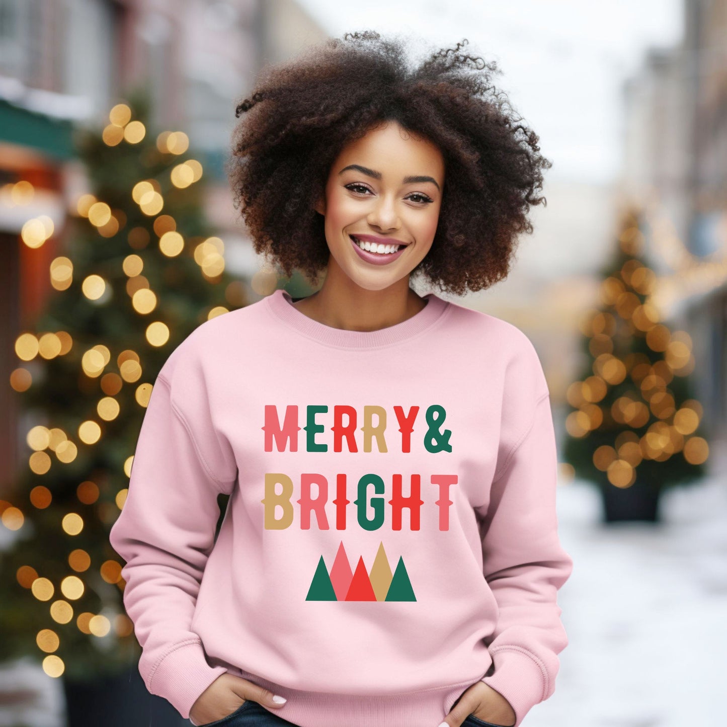 Merry And Bright Mountains | Sweatshirt