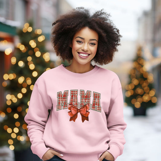 Coquette Plaid Mama | Sweatshirt