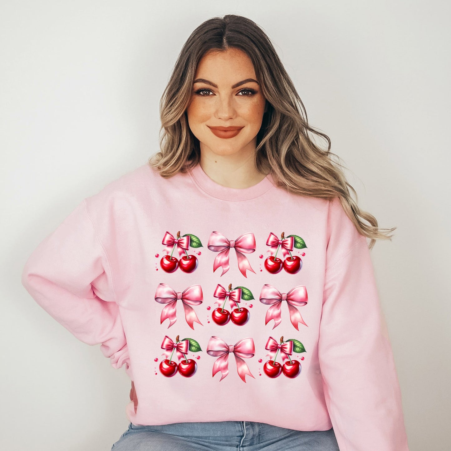 Coquette Pink Cherry Chart | Sweatshirt