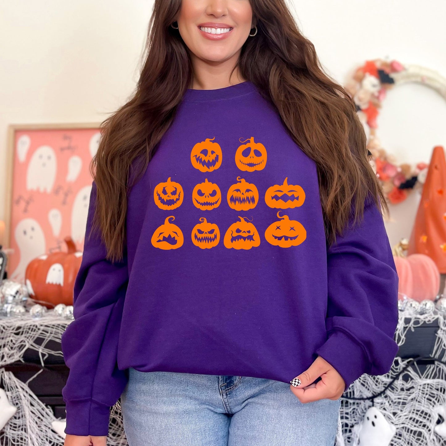 Halloween Pumpkin Faces | Sweatshirt