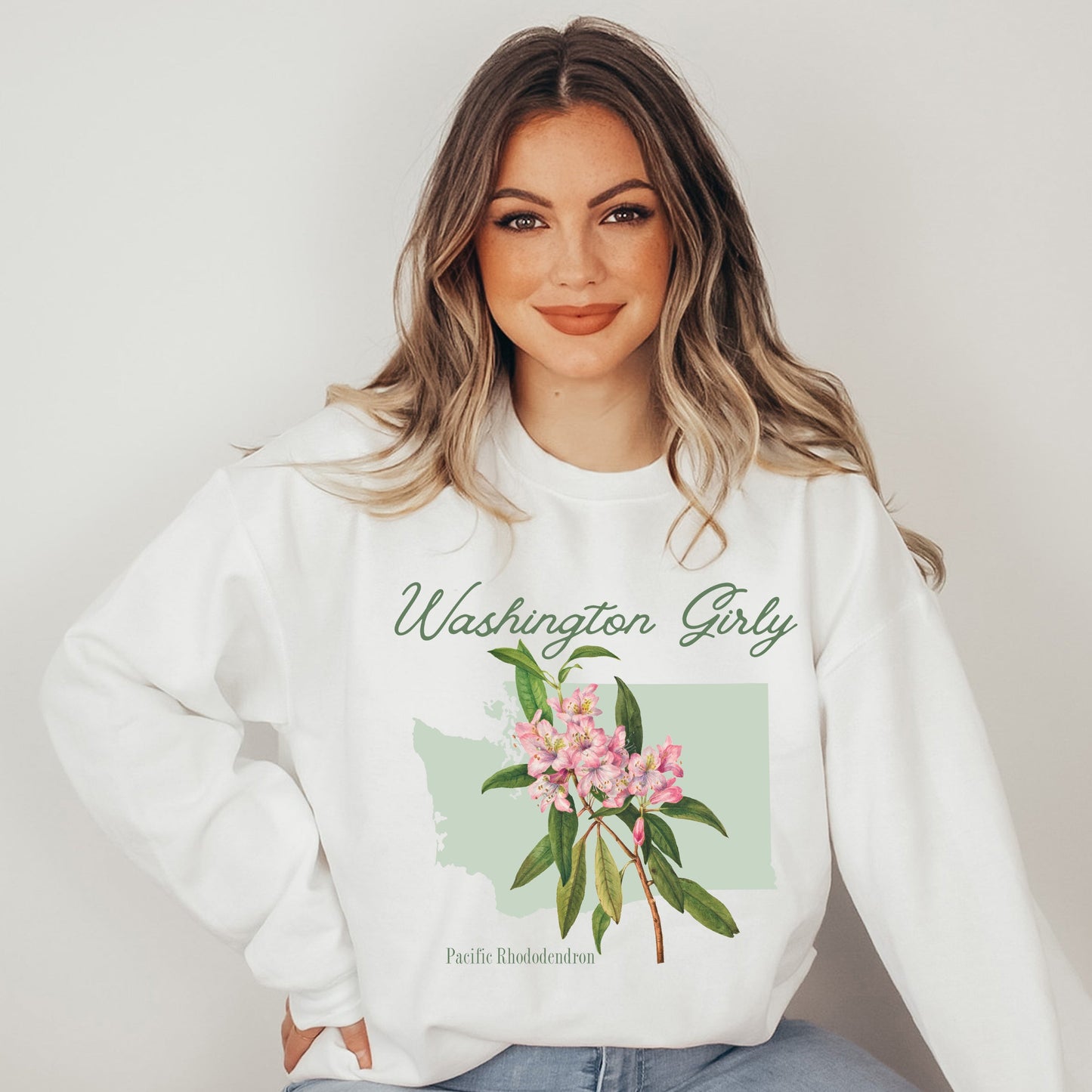 Washington Girly Flower | Sweatshirt