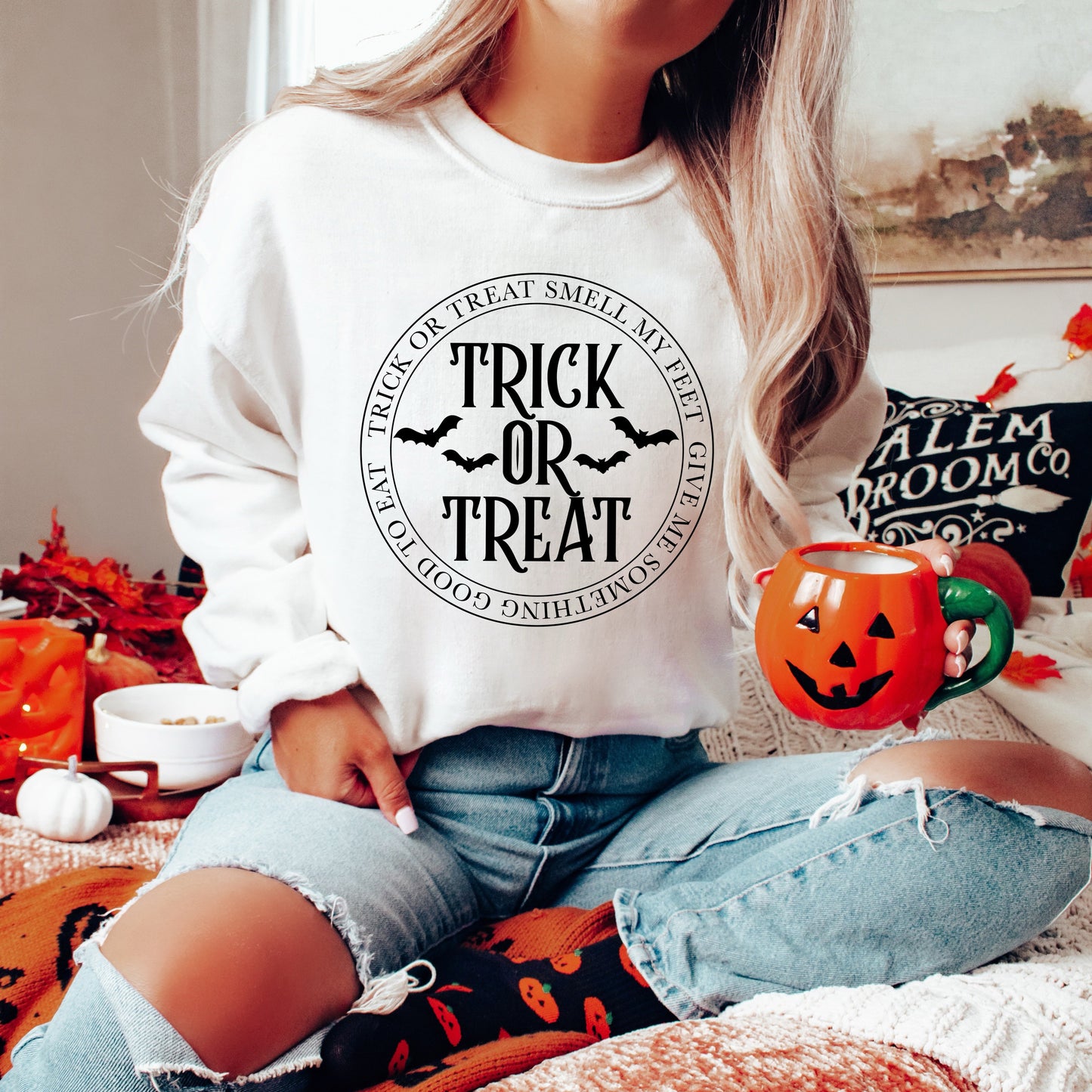 Trick Or Treat Circle | Sweatshirt