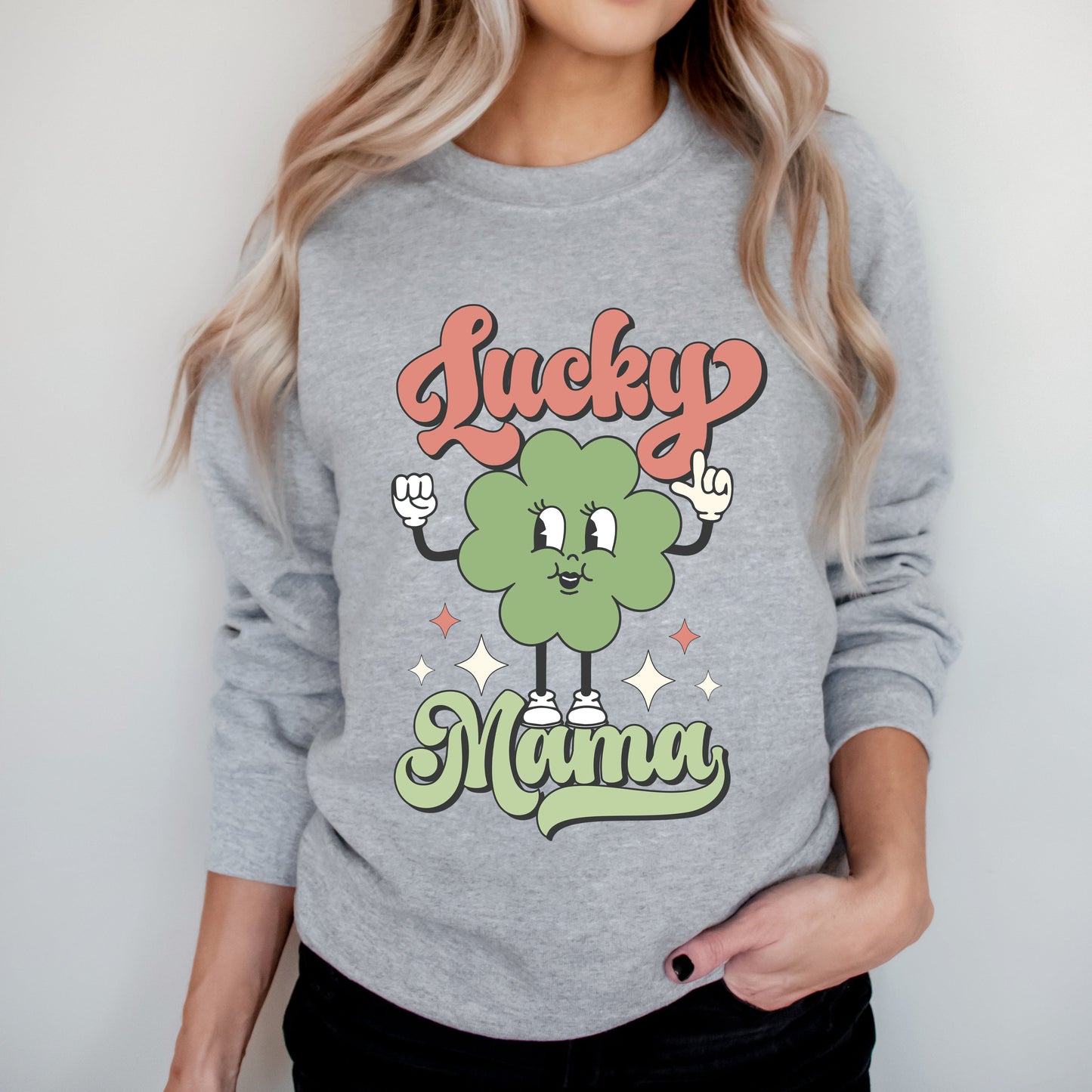 Lucky Mama Clover Script | Sweatshirt