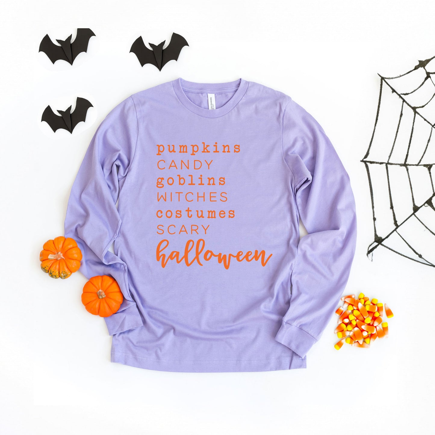 Halloween Words | Long Sleeve Crew Neck