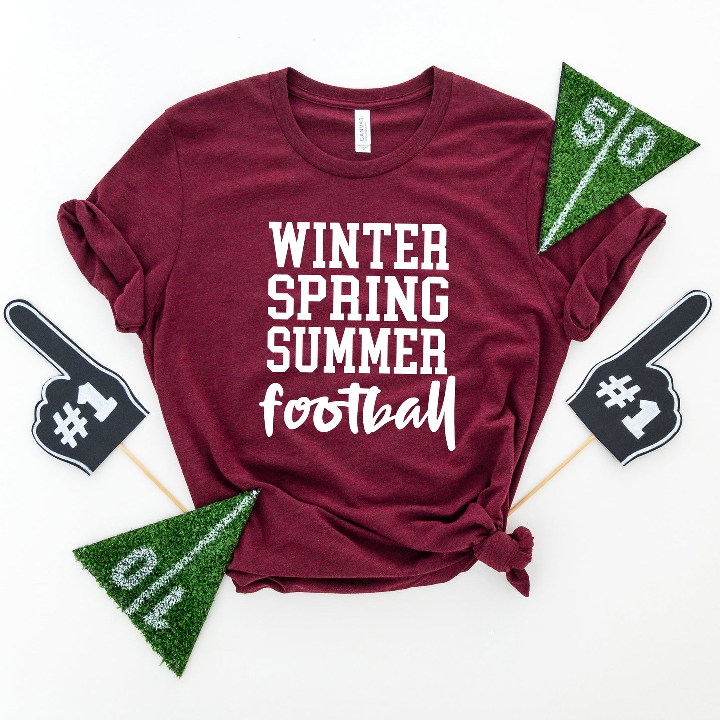 Winter Spring Summer Football | Short Sleeve Graphic Tee