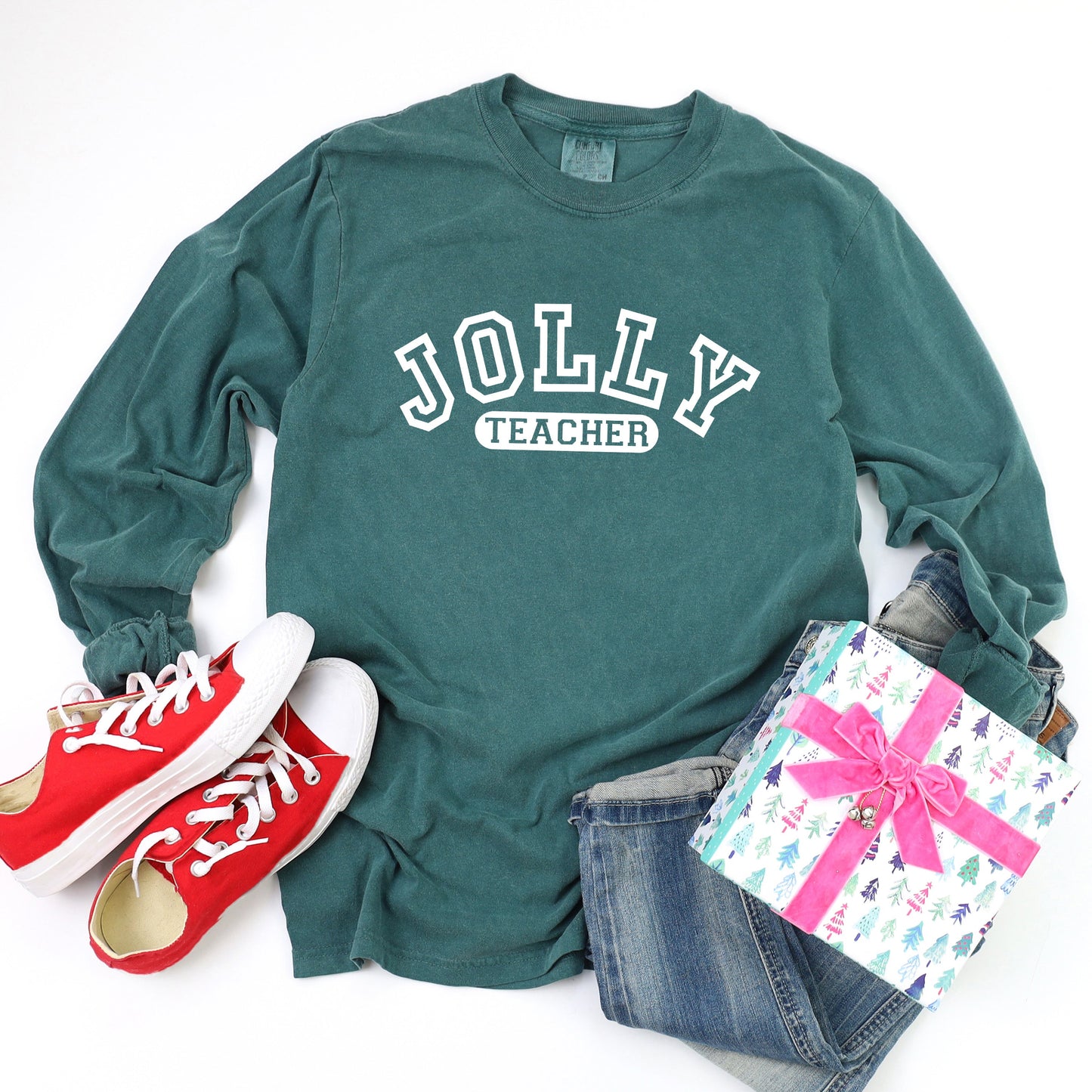 Jolly Teacher Varsity | Garment Dyed Long Sleeve