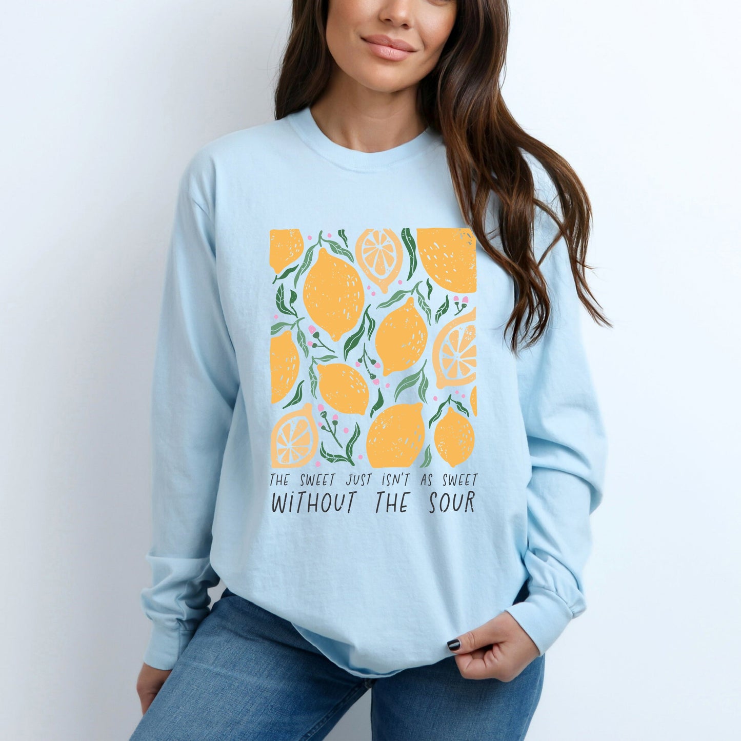 Boho Lemon Sweet Without Sour | Garment Dyed Long Sleeve