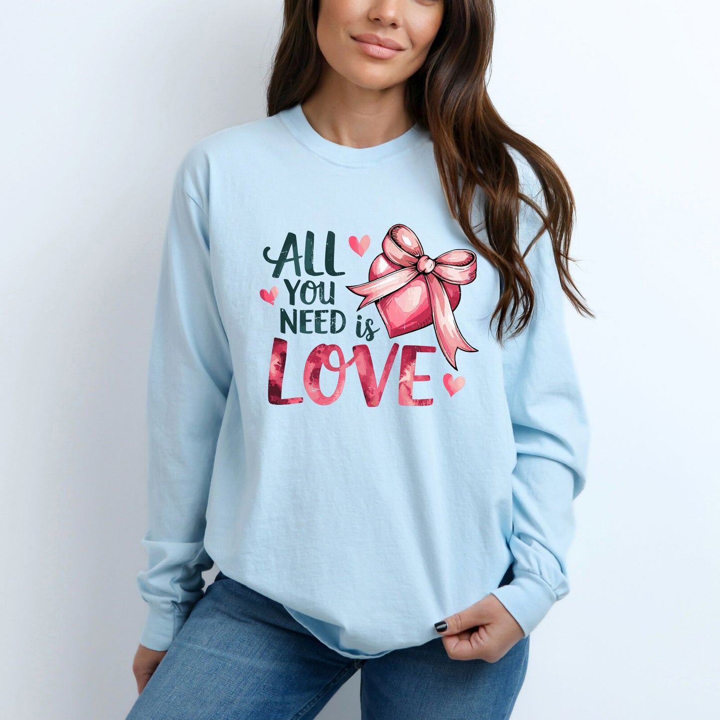 All You Need Is Love Coquette | Garment Dyed Long Sleeve