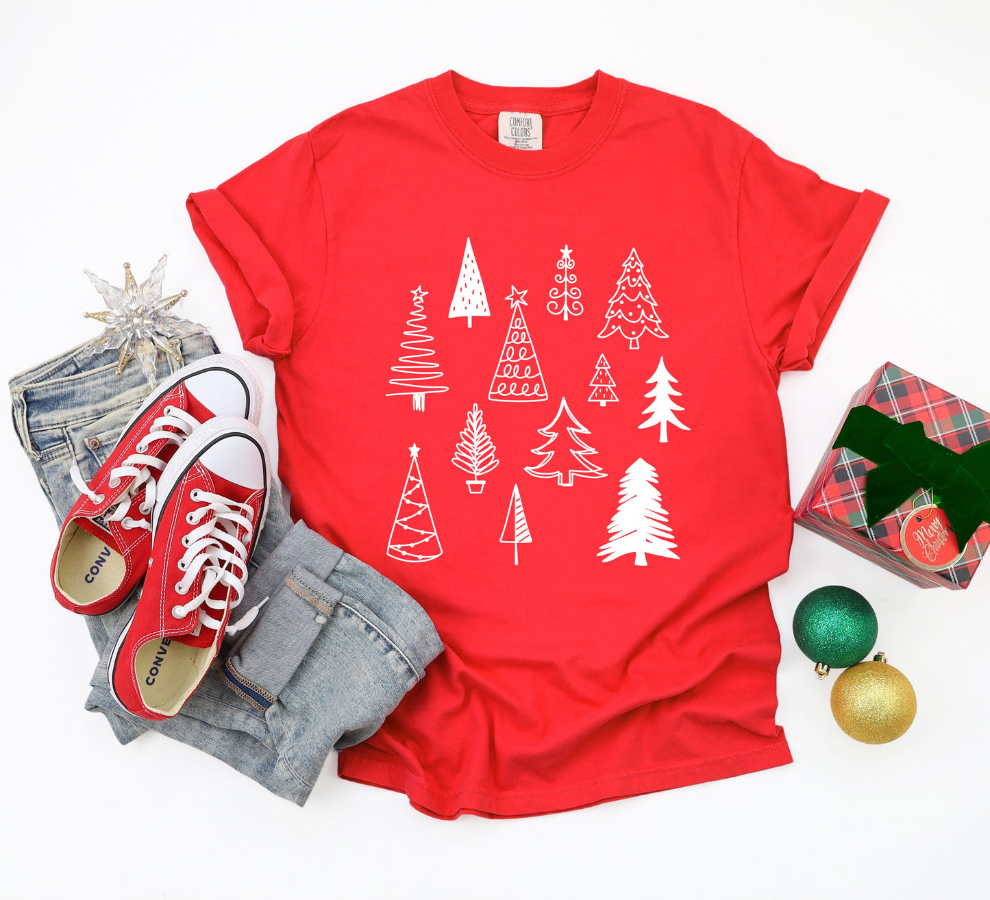 Christmas Tree Botanical | Garment Dyed Tee