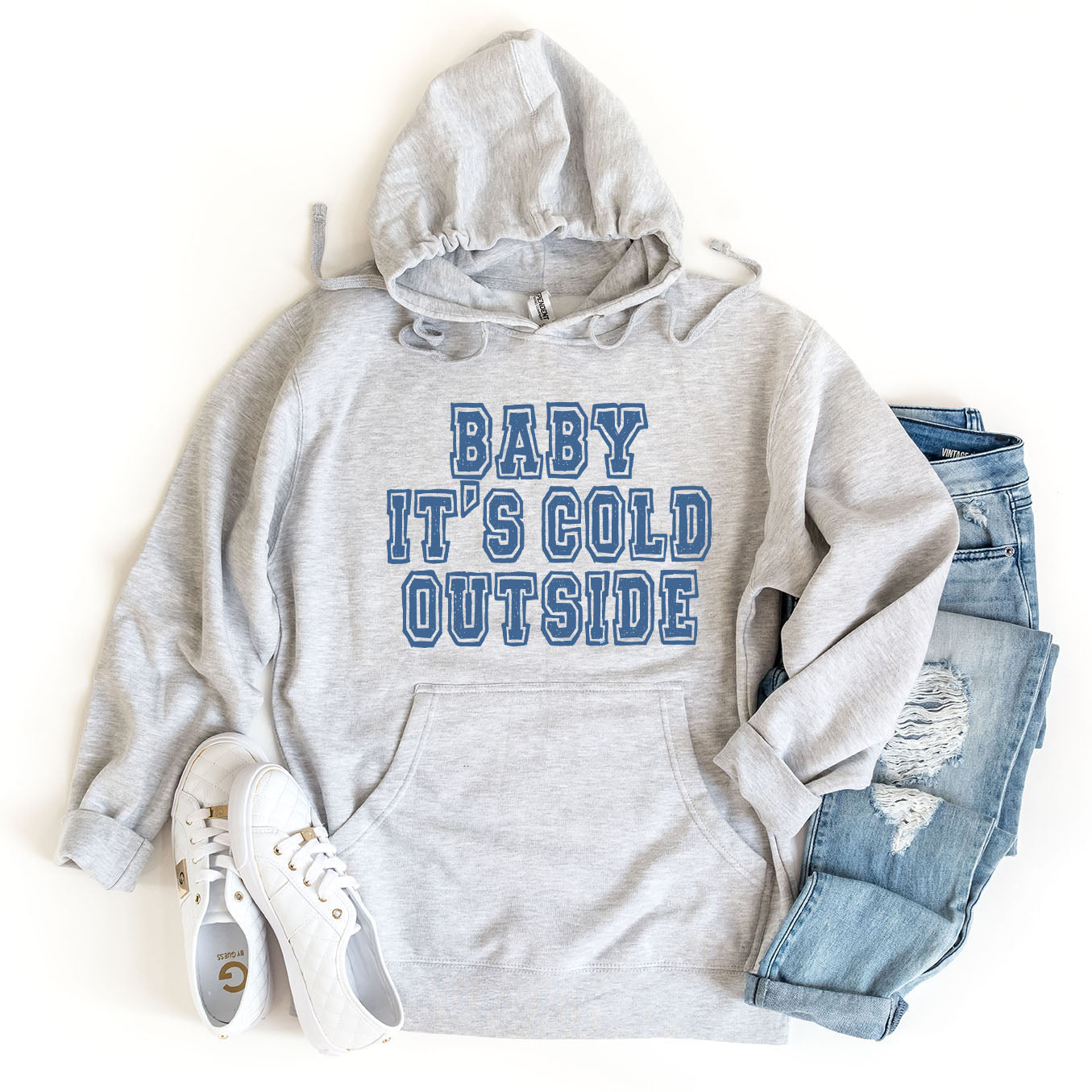 Distressed Baby It's Cold Outside | Hoodie