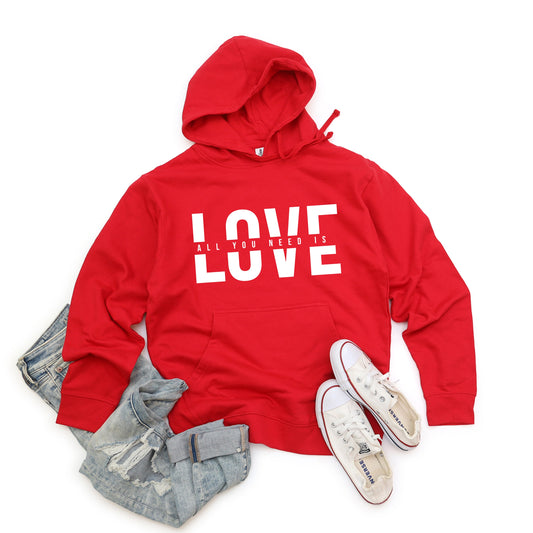 Love Is All You Need Split | Hoodie