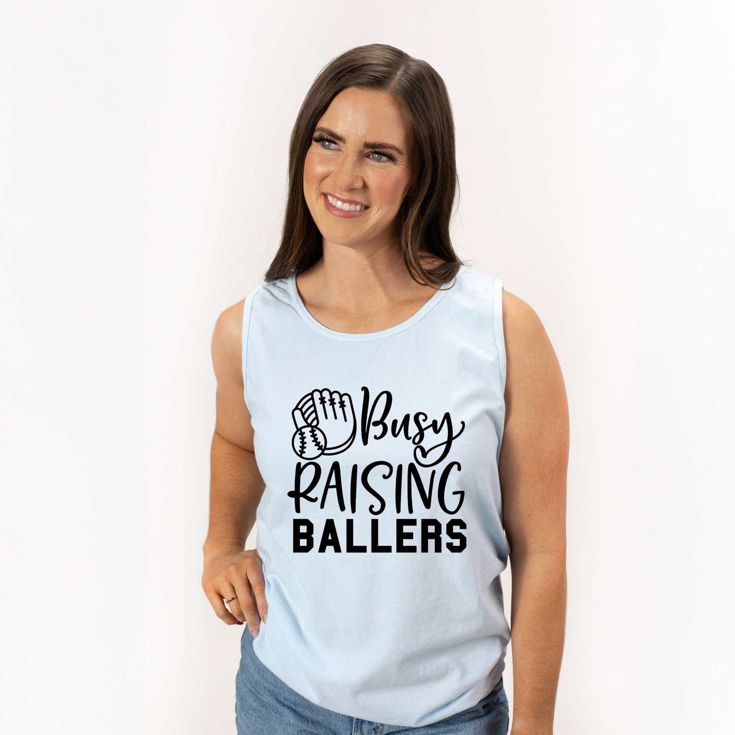 Busy Raising Ballers Baseball | Garment Dyed Tank