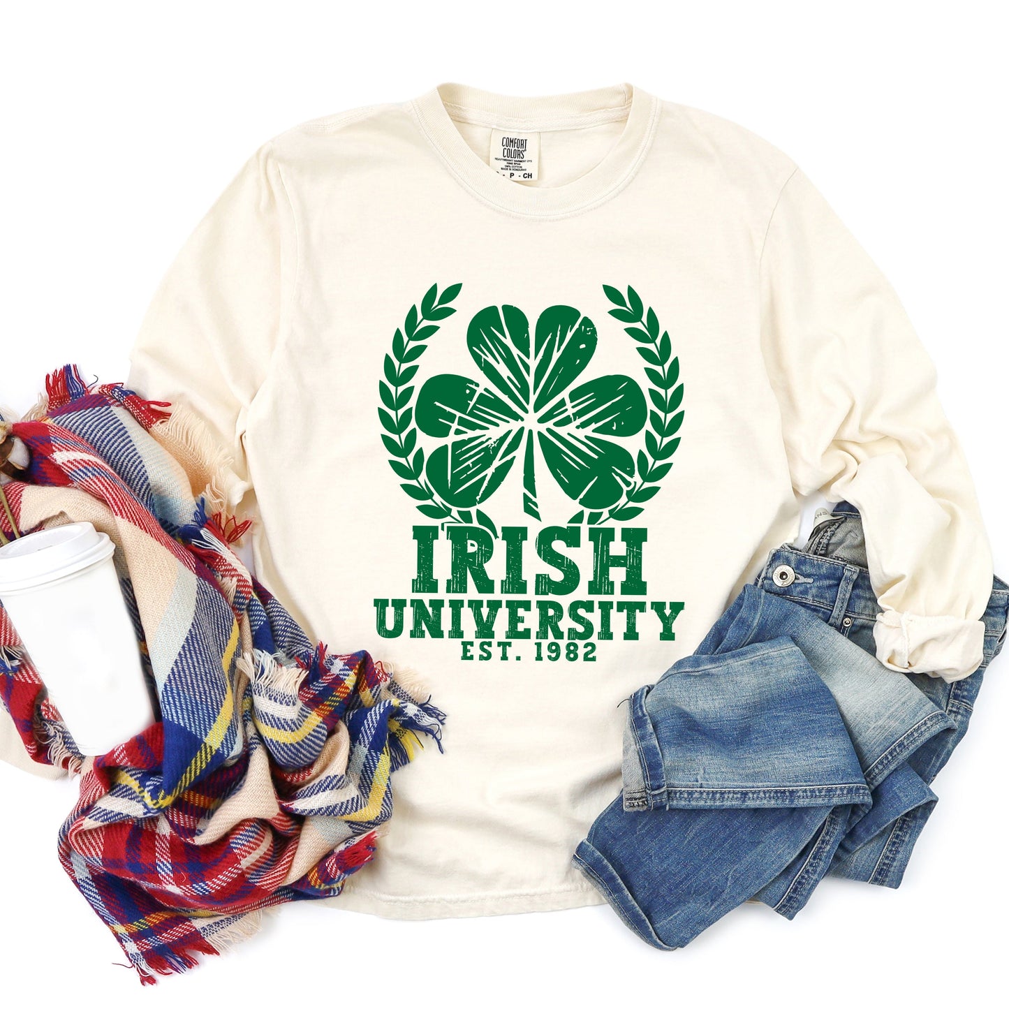 Irish University | Garment Dyed Long Sleeve