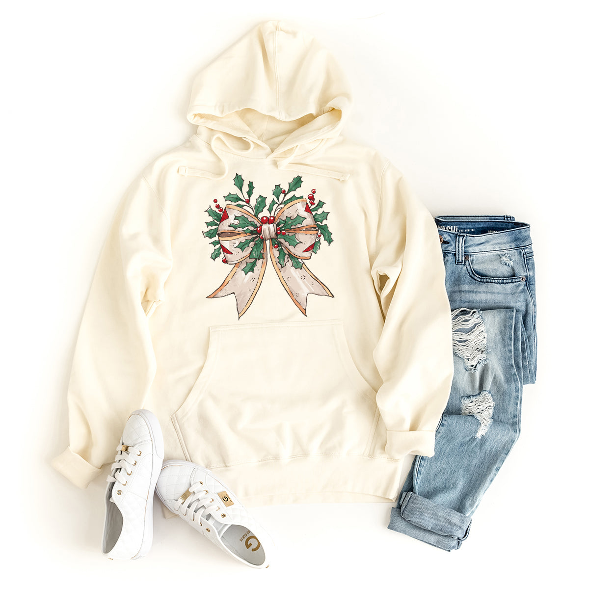 Holly Leaves Coquette | Hoodie