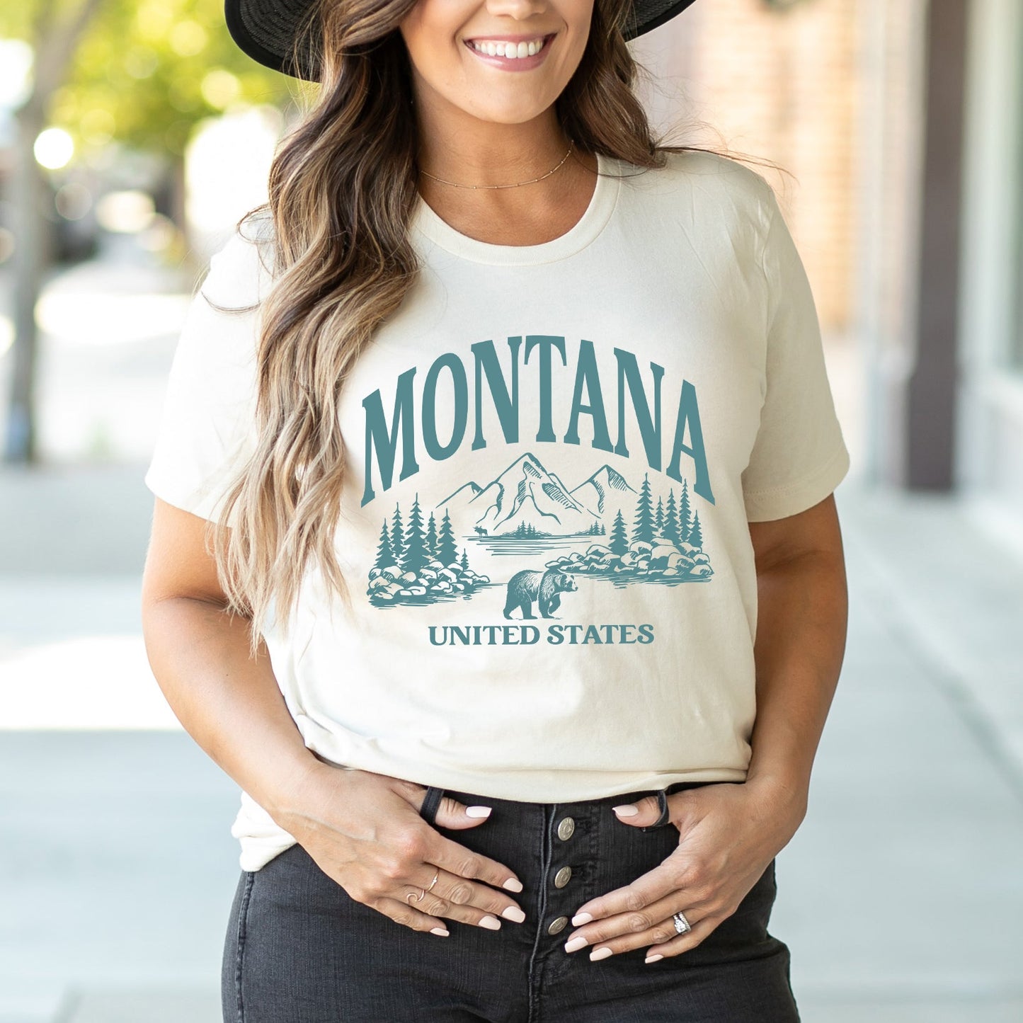 Montana Forest Scene | Short Sleeve Crew Neck