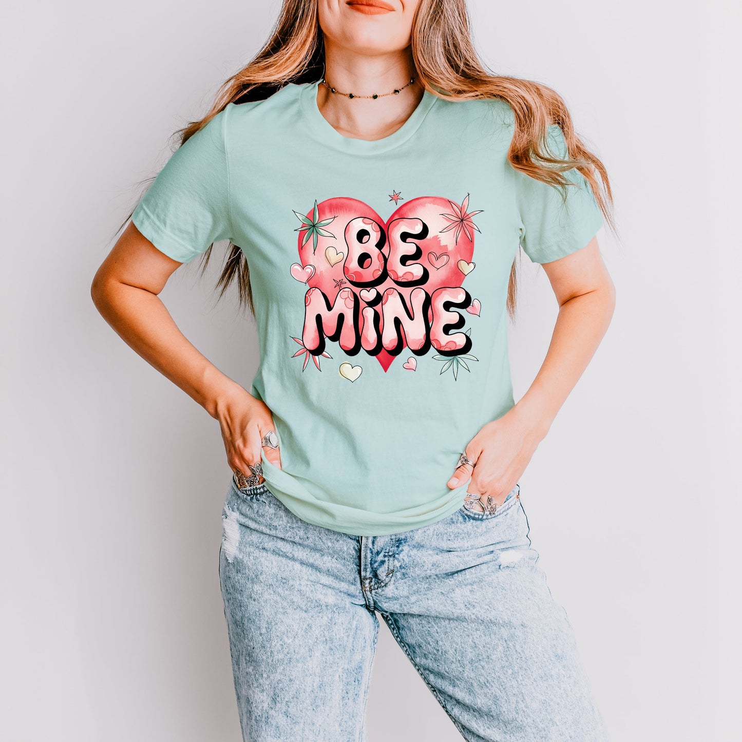 Be Mine Pink Heart | Short Sleeve Graphic Tee