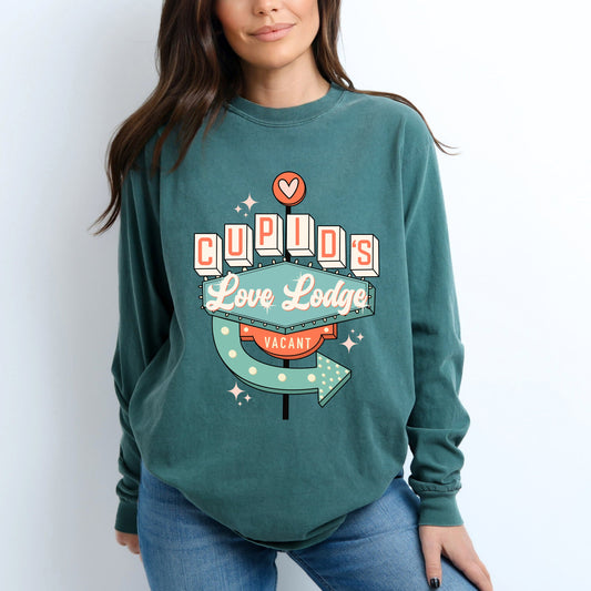 Cupid's Love Lodge | Garment Dyed Long Sleeve