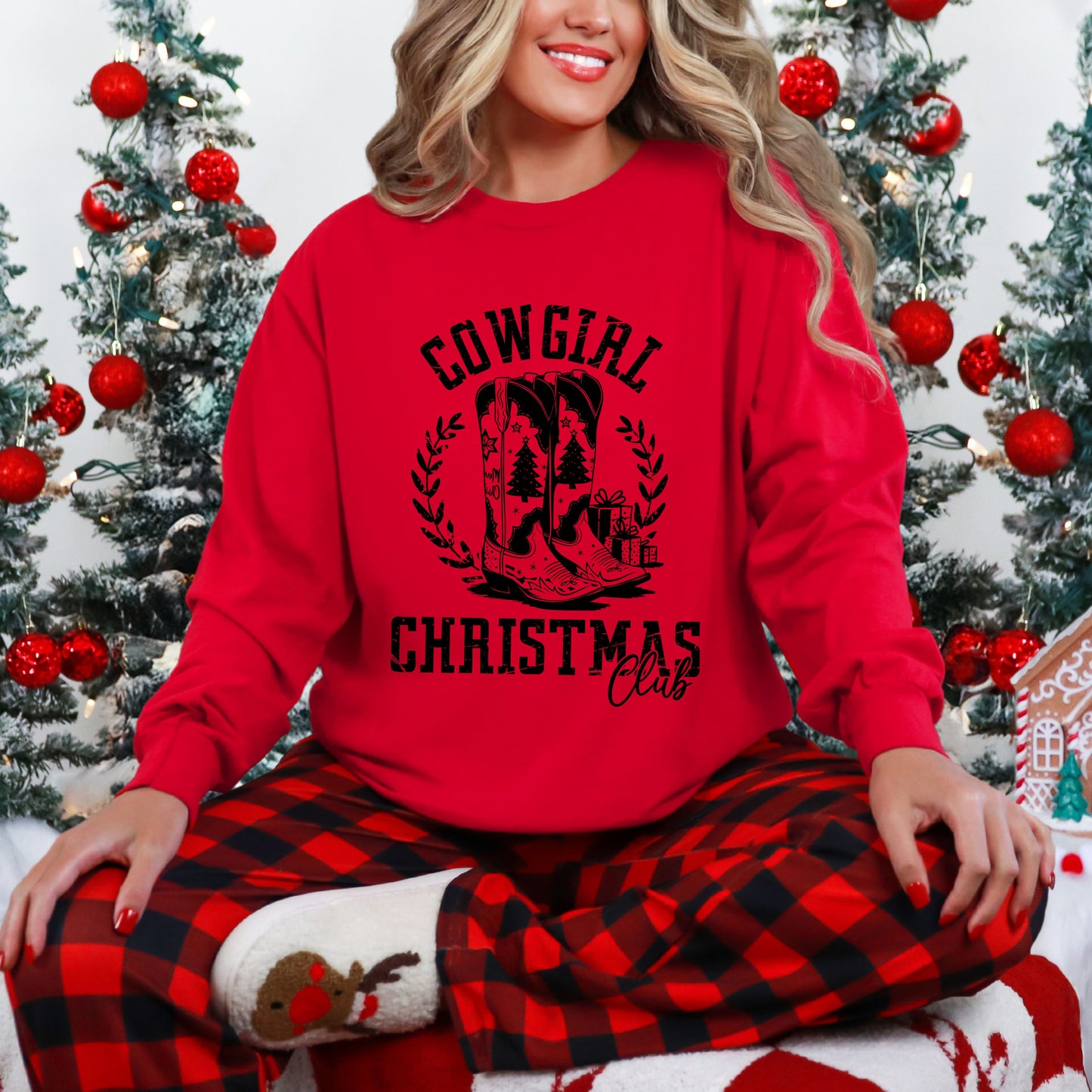 Cowgirl Christmas Club | Garment Dyed Long Sleeve