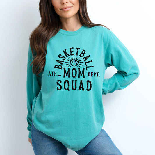 Basketball Mom Squad | Garment Dyed Long Sleeve