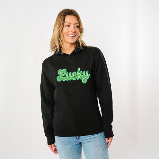 Green Lucky Cursive | Hoodie