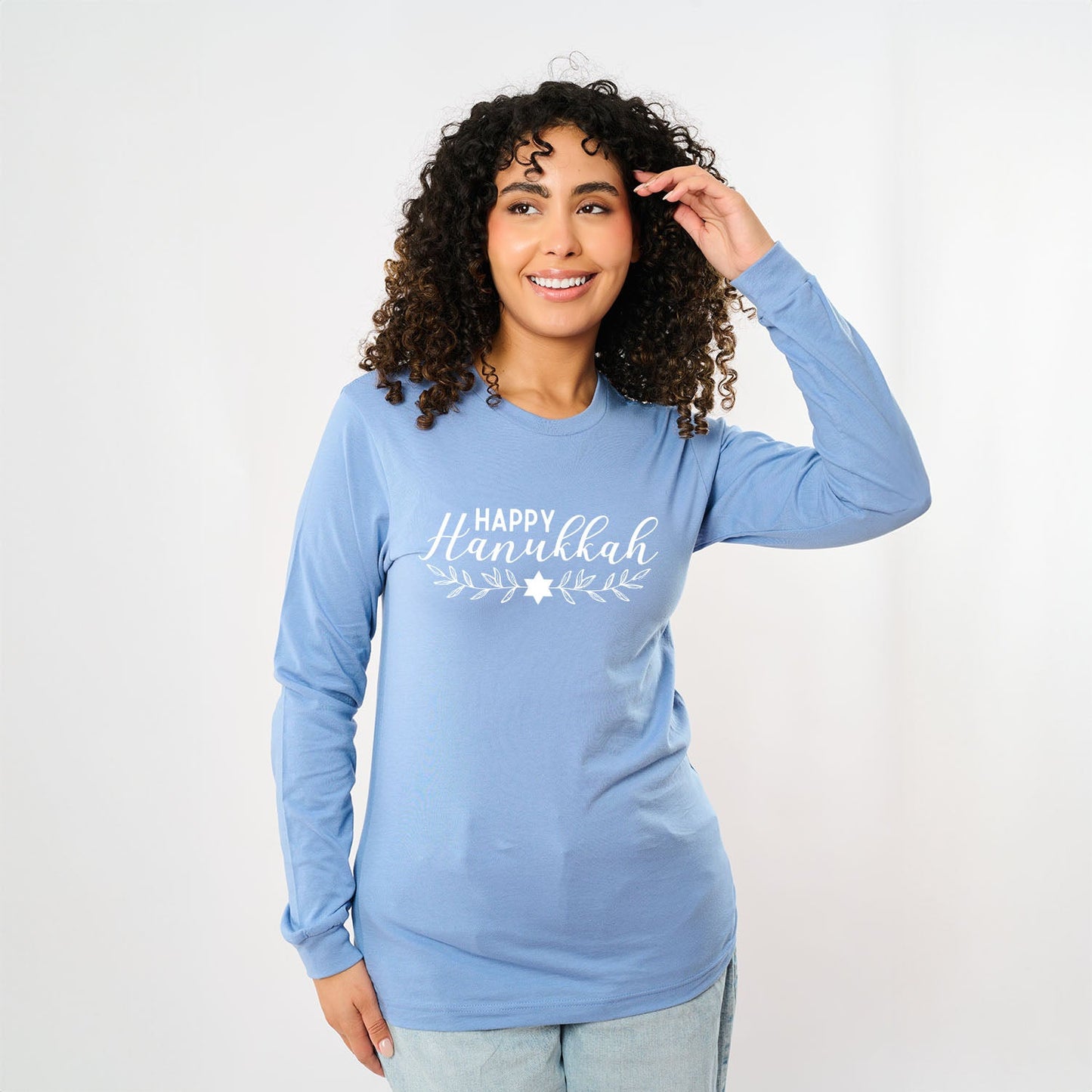 Happy Hanukkah | Long Sleeve Crew Neck