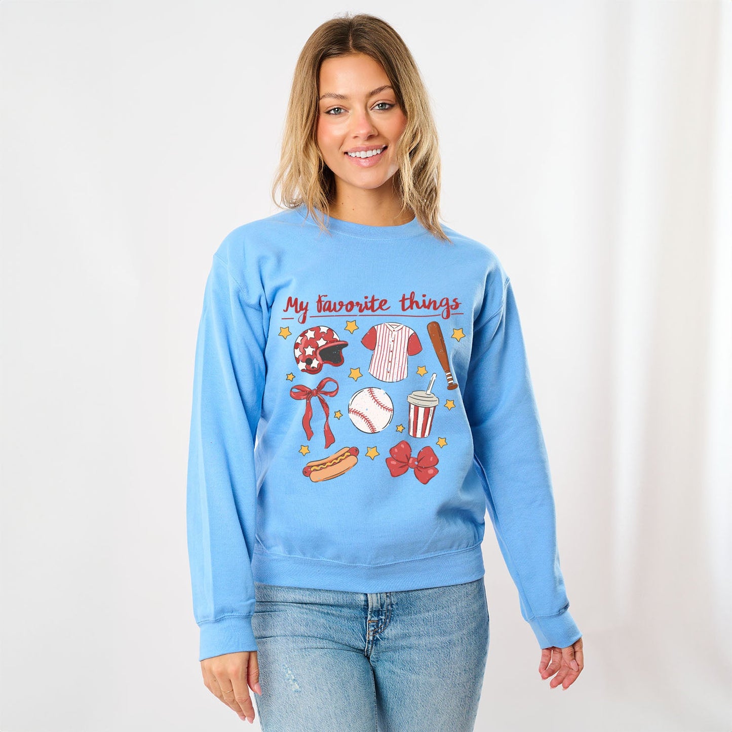 Coquette Baseball Favorite Things | Sweatshirt