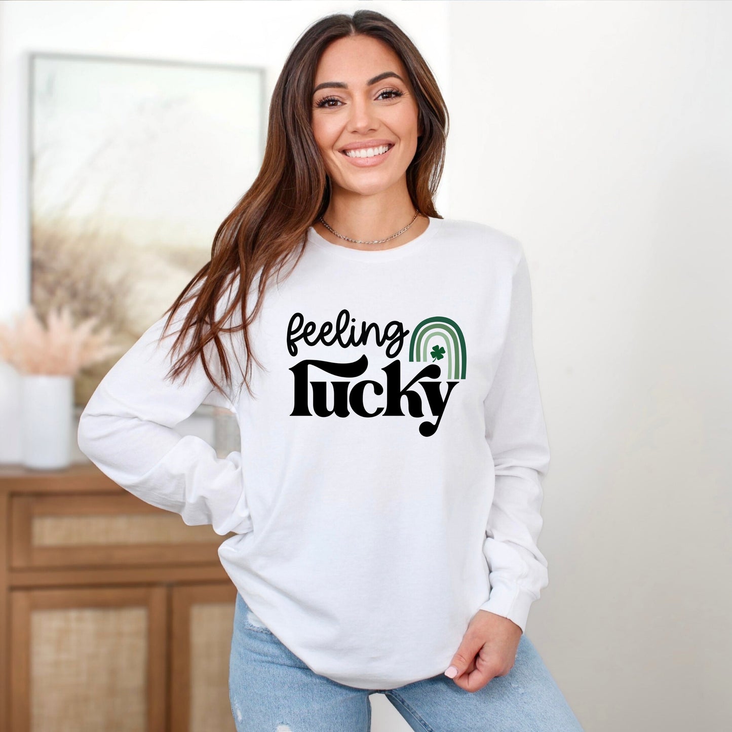 Feeling Lucky Rainbow | Long Sleeve Crew Neck