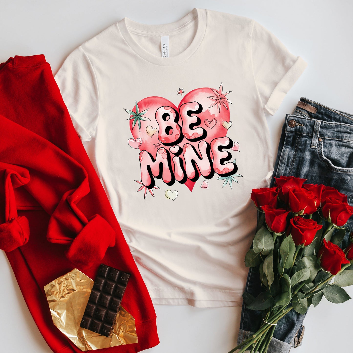 Be Mine Pink Heart | Short Sleeve Graphic Tee