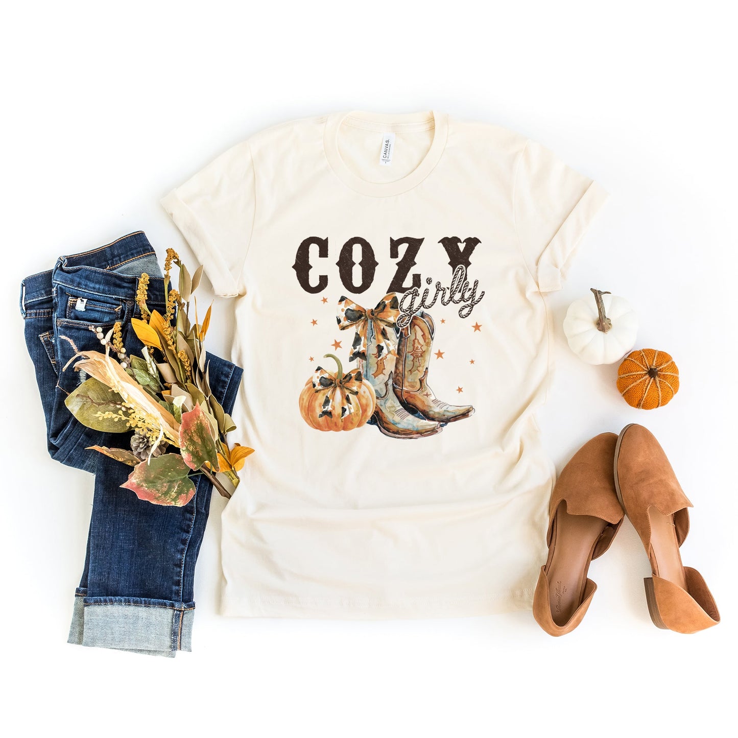 Coquette Fall Western Boots | Short Sleeve Graphic Tee