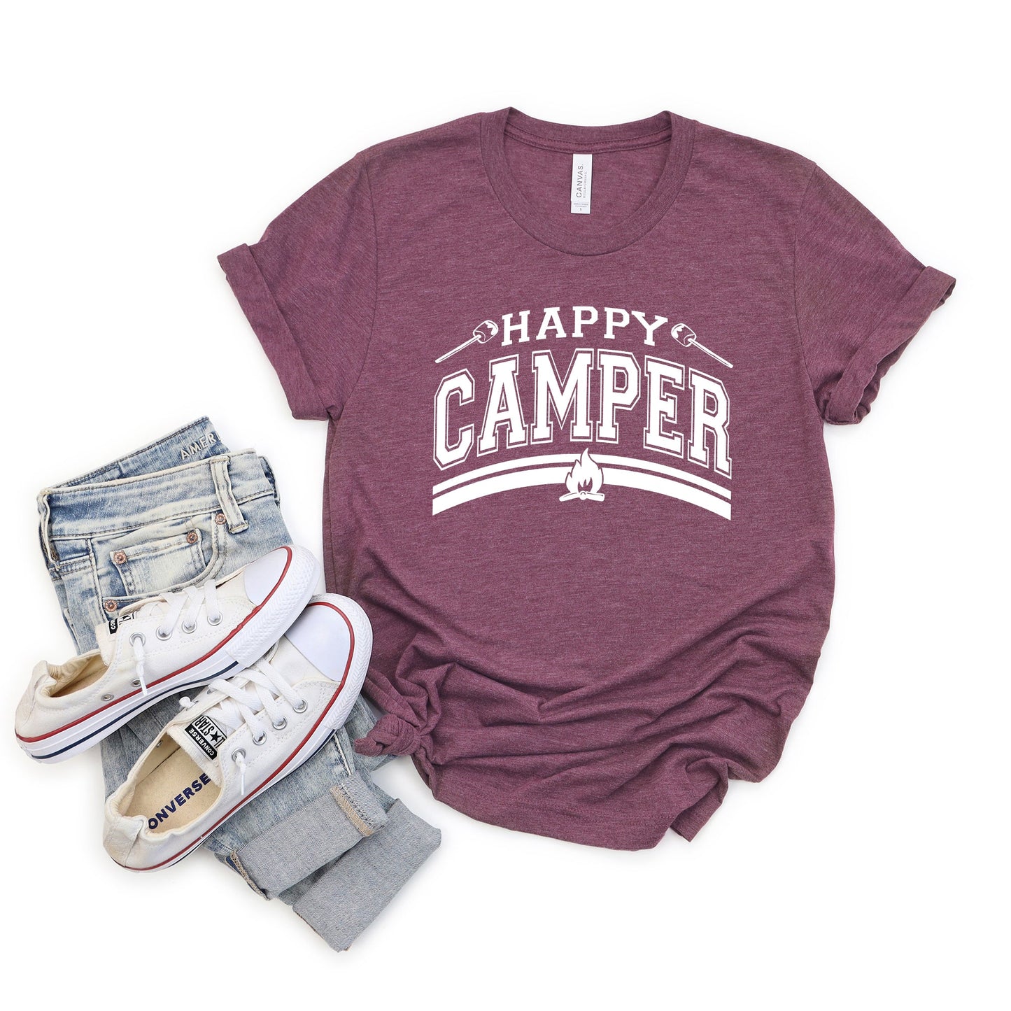 Happy Camper Fire | Short Sleeve Graphic Tee