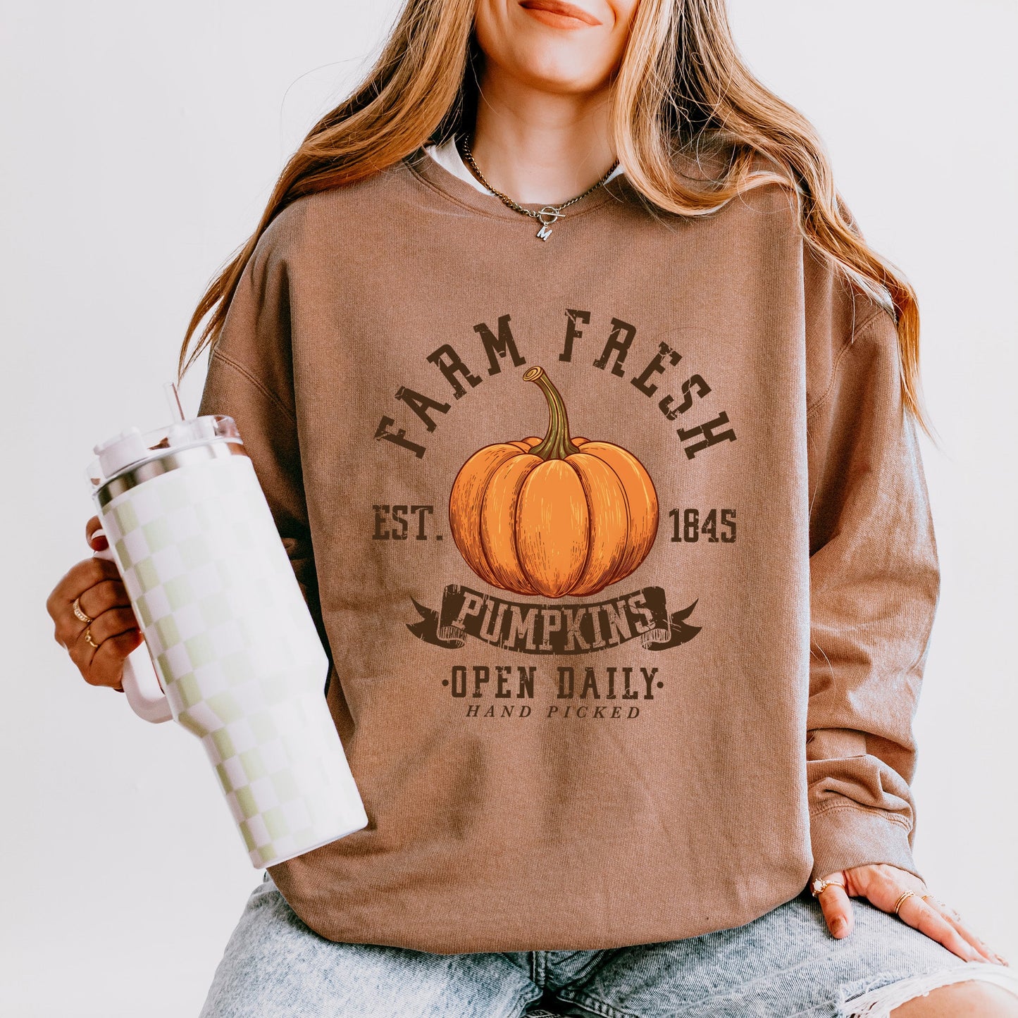 Farm Fresh Open Daily | Lightweight Garment Dyed Sweatshirt