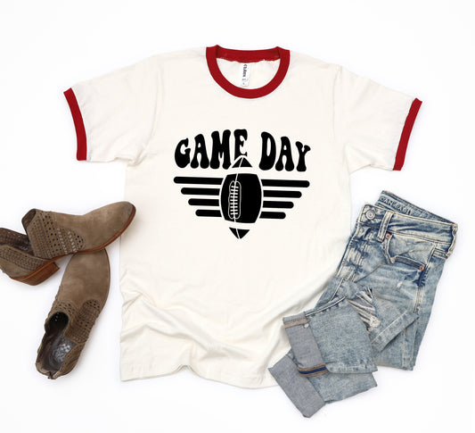 Football Game Day Stripes | Ringer Tee