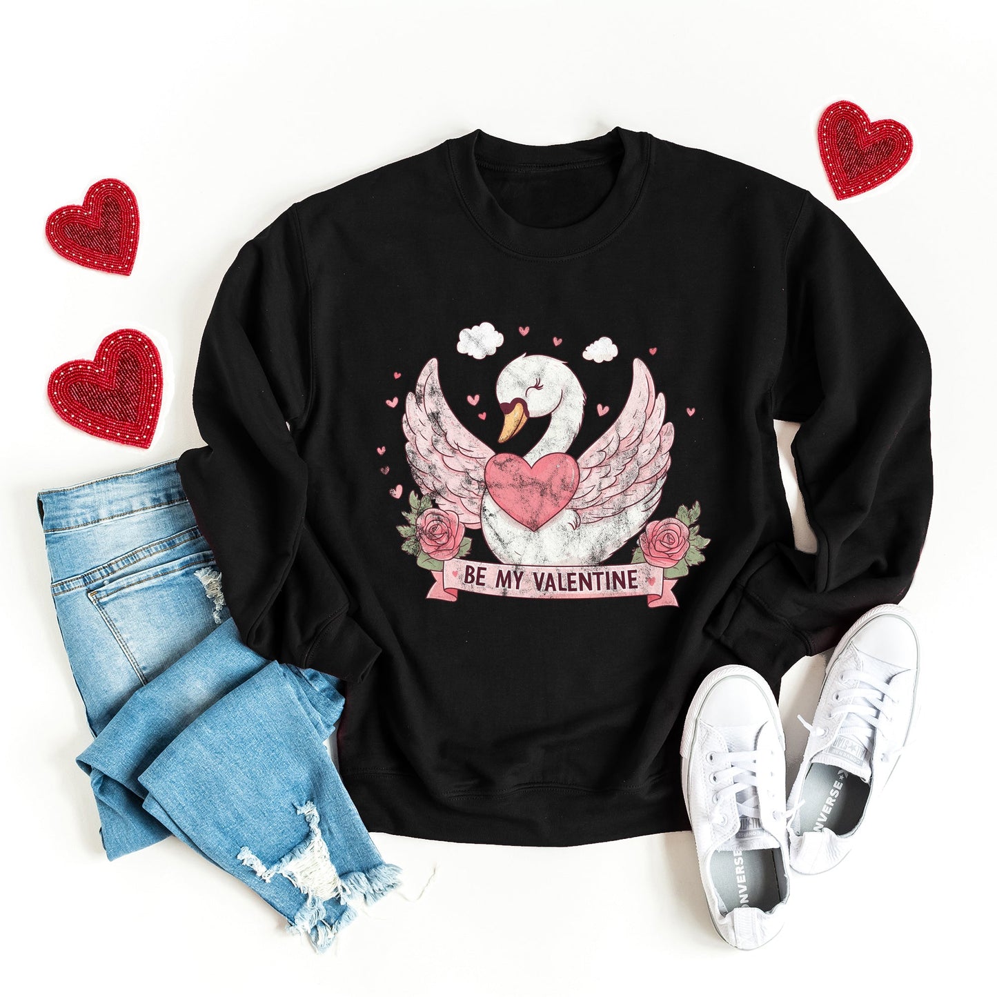 Be My Valentine Swan | Sweatshirt