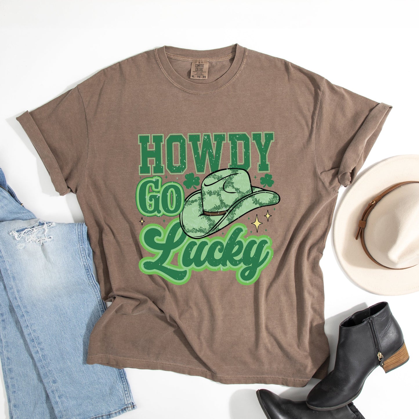 Howdy Go Lucky Cowboy Hat | Garment Dyed Tee