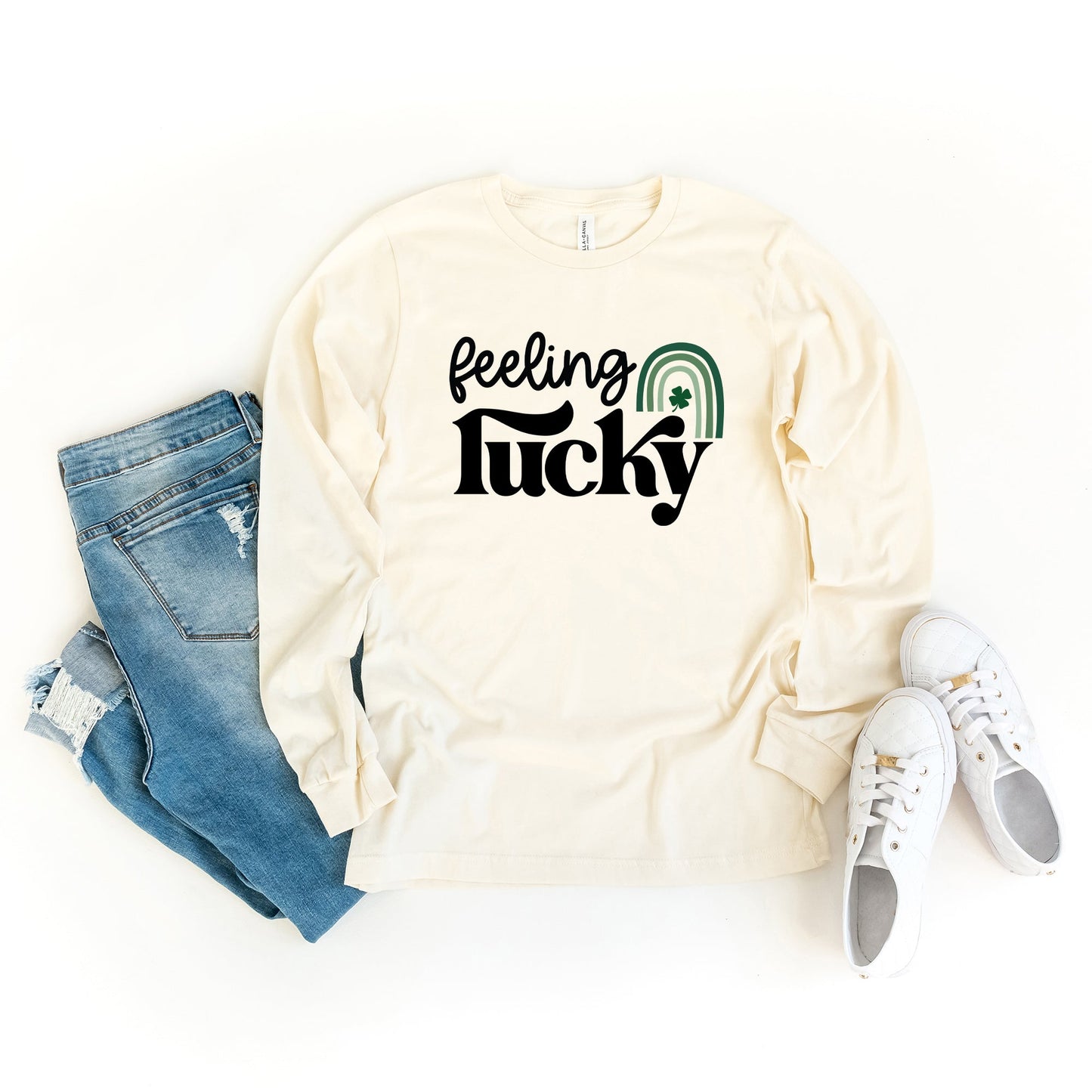 Feeling Lucky Rainbow | Long Sleeve Crew Neck