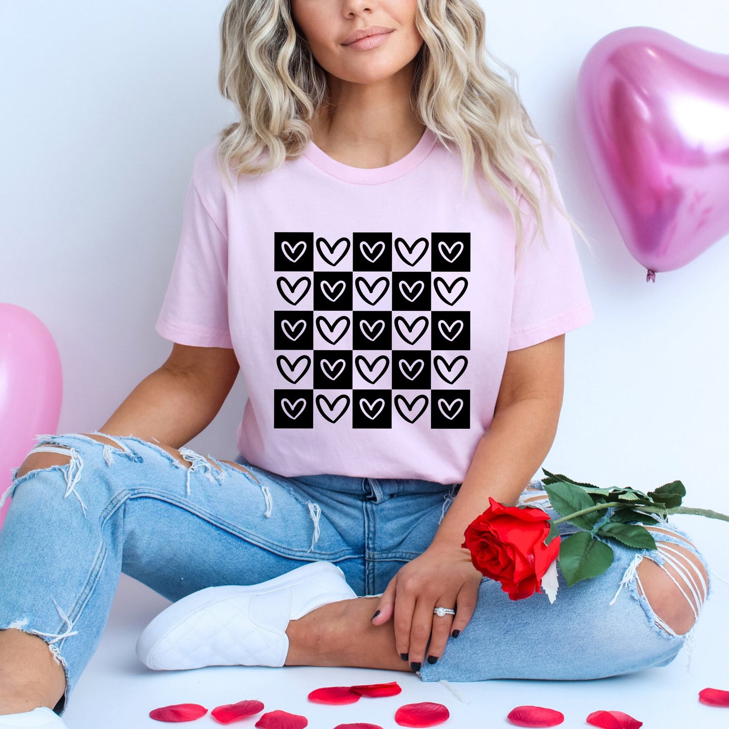 Heart Checkerboard | Short Sleeve Graphic Tee