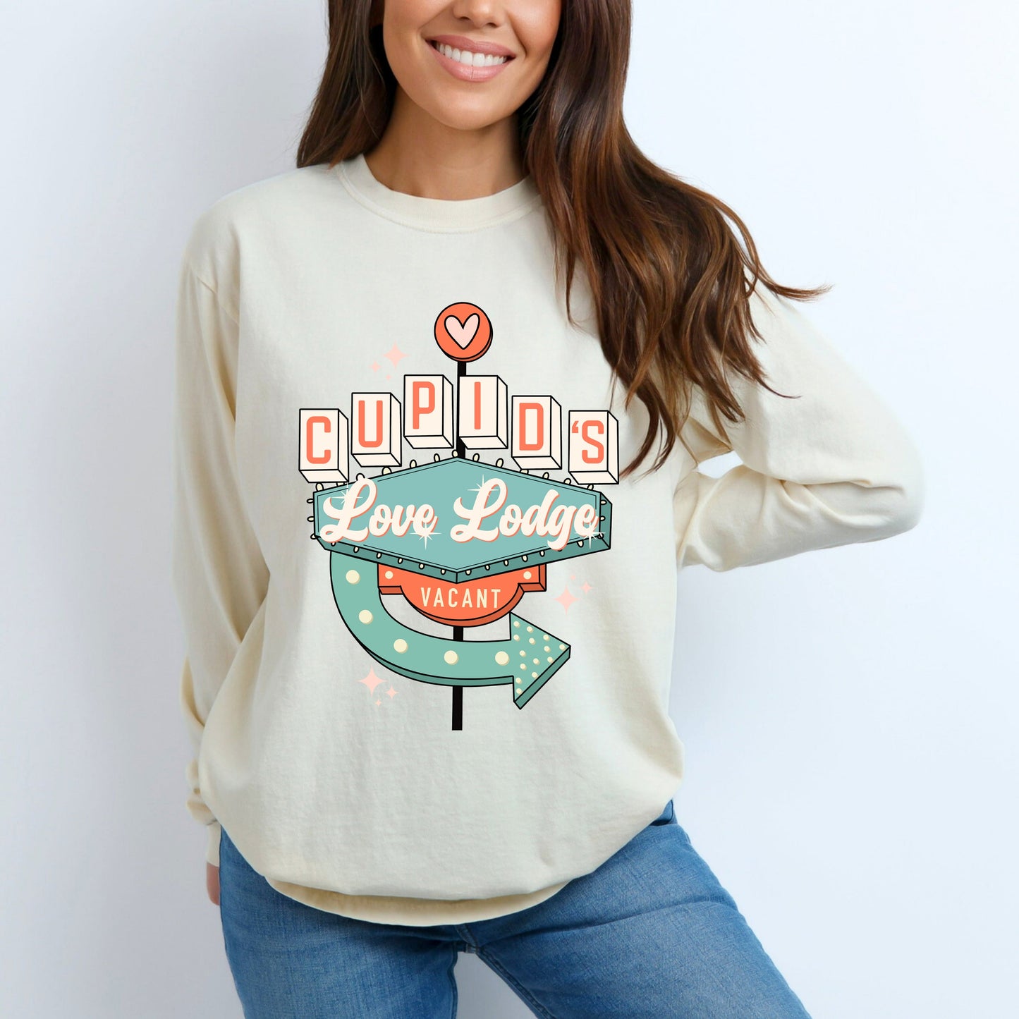 Cupid's Love Lodge | Garment Dyed Long Sleeve